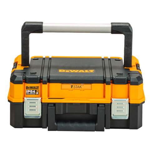 DEWALT Cassetta portautensili TSTAK I, robusta e compatta, con protezione IP54 e inserto in schiuma (volume 27l)