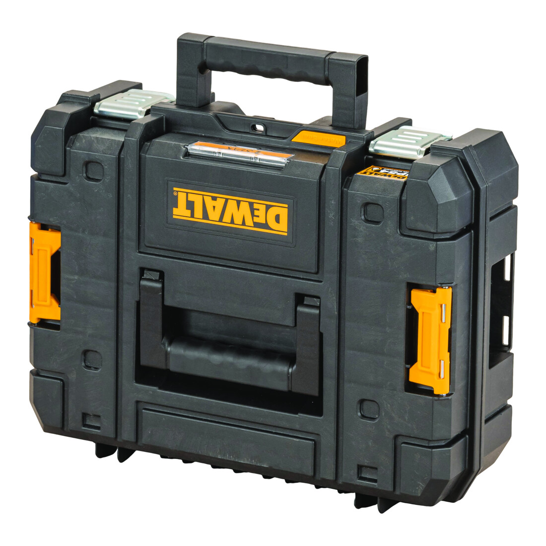 DEWALT Cassetta portautensili TSTAK II, robusta e compatta, con protezione IP54 e inserto in schiuma (volume 24 l)