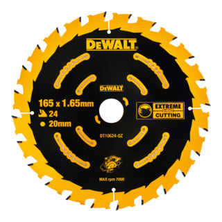 DEWALT cirkelzaagblad accu 165/20 mm 24WZ DT10624-QZ