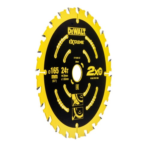 DEWALT cirkelzaagblad handcirkelzaag 165/20 mm 24WZ DT10300-QZ