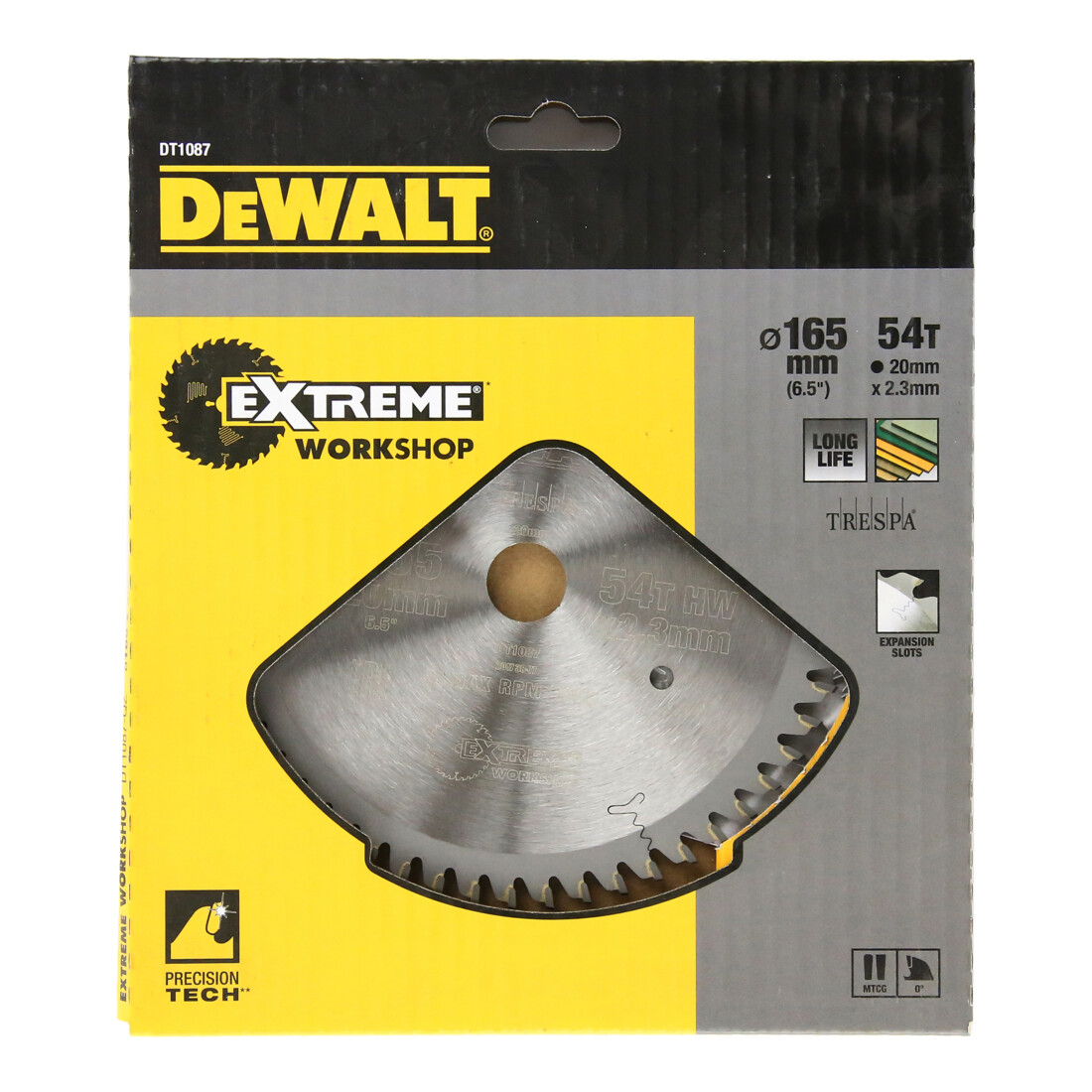 DEWALT cirkelzaagblad handcirkelzaag 165/20 mm 54TFZ DT1087-QZ