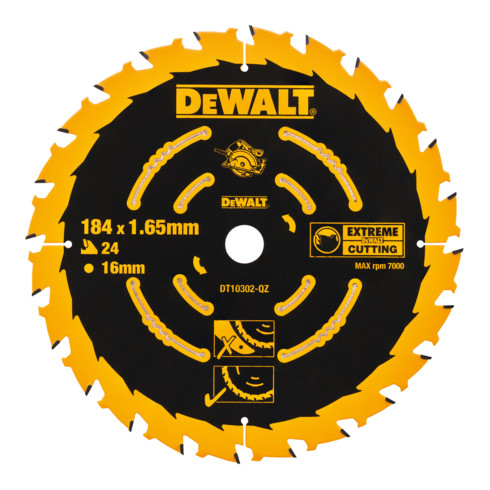 DEWALT cirkelzaagblad handcirkelzaag 184/16 mm 24WZ DT10302-QZ