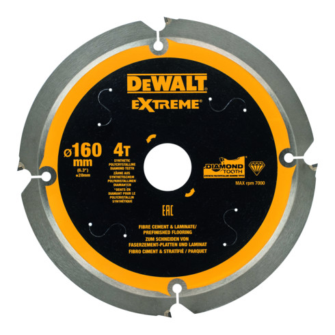 DEWALT cirkelzaagblad PCD 160/20 mm 4Z DT1470-QZ