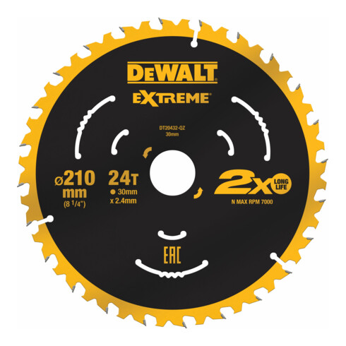 DEWALT cirkelzaagblad stat.