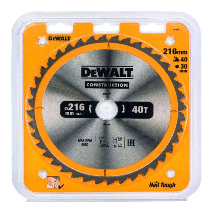 DEWALT cirkelzaagblad stationair 216/30 mm 40WZ DT1953-QZ