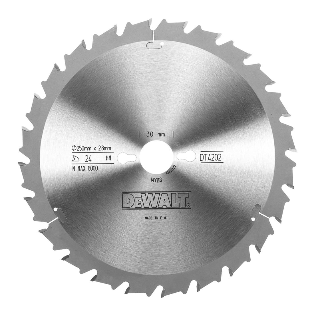 DEWALT cirkelzaagblad stationair 250/30 mm 24FZ DT4202-QZ