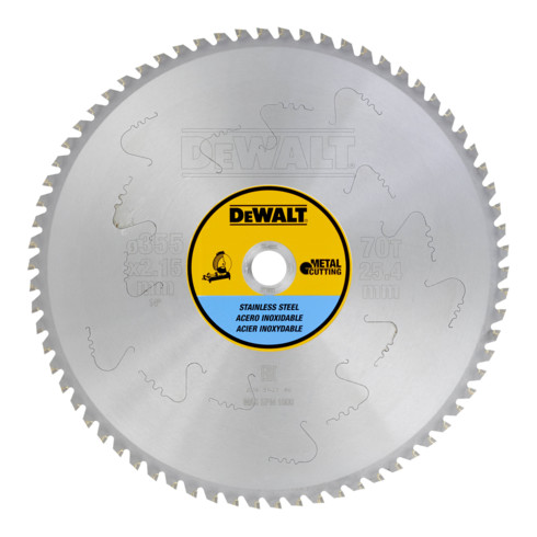 DEWALT cirkelzaagblad stationair 355/25,4 mm 70TFZ DT1921-QZ