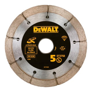 DEWALT Disco da taglio diamantato Sandwich 125x22,2mm DT3758-QZ