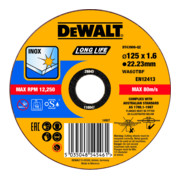 DEWALT Disco da taglio High performance in acciaio inox, piatto