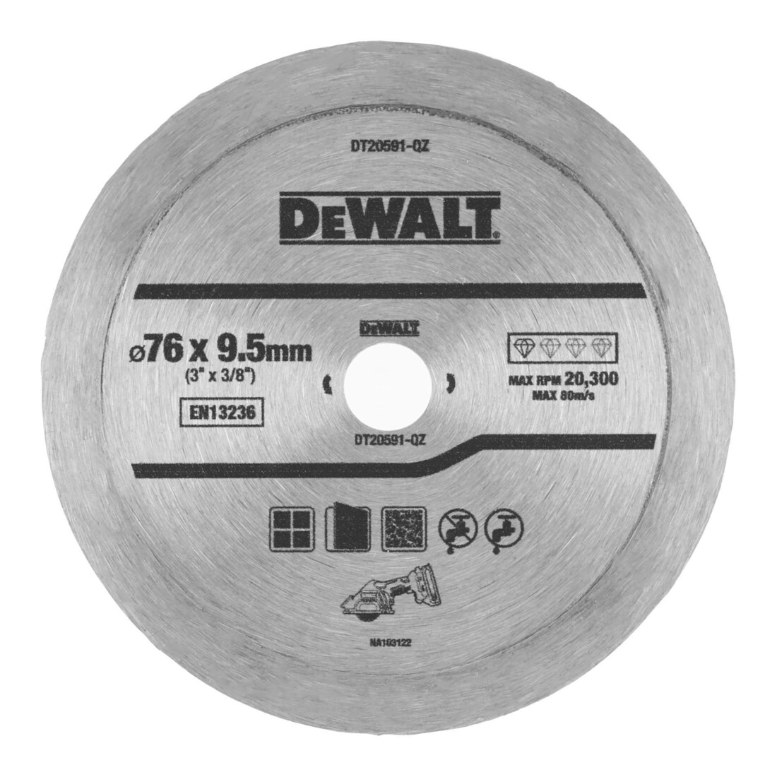 DEWALT Disco diamantato per piastrelle 76mm DT20591-QZ