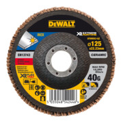DEWALT Fächerschleifscheibe 125 mm K40 flach DT99583-QZ-1