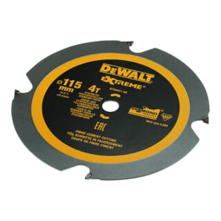 DEWALT Faserzement-Kreissägeblatt PCD für Akku-Handkreissägen, 115x9,5mm, 4Z DT20421-QZ