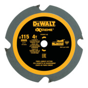 DEWALT Faserzement-Kreissägeblatt PCD für Akku-Handkreissägen, 115x9,5mm, 4Z DT20421-QZ-2