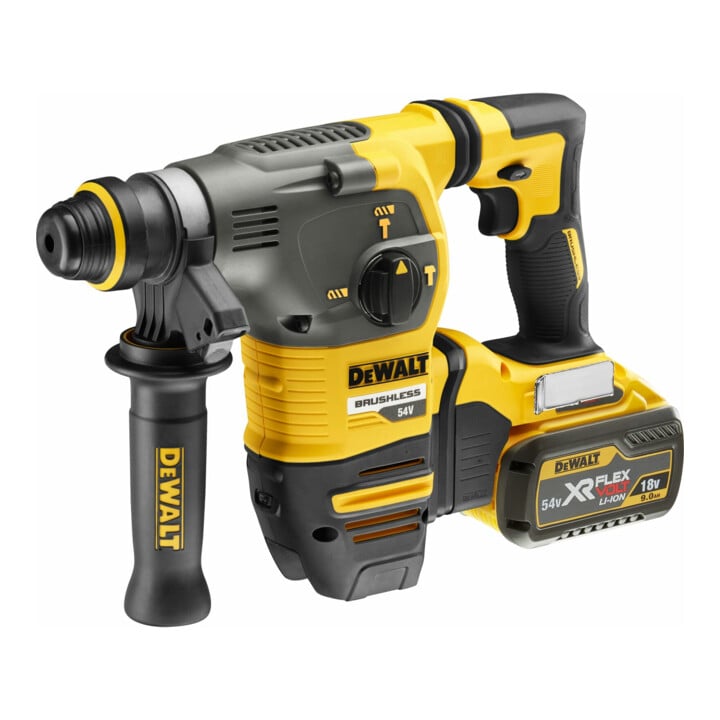 Set DeWalt Flexvolt Akku-Kombihammer SDS-plus, 54V DCH333X2-QW + Stier SDS-Plus Bohrer & Meißelsatz, 17-teilig