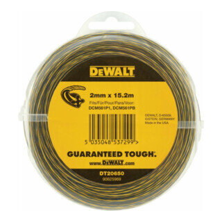 DEWALT Flexvolt trimmerdraad 15,2m / 2mm DT20650-QZ