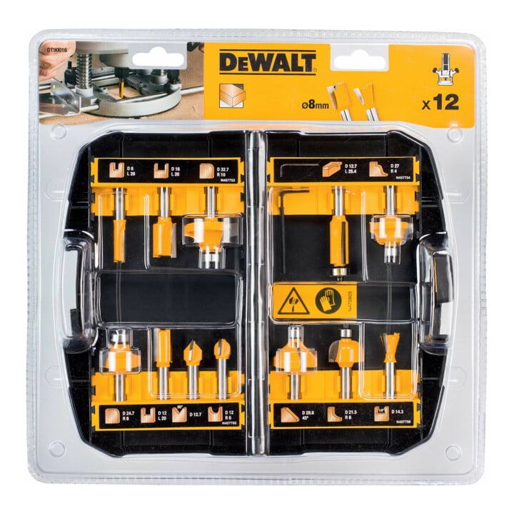 DEWALT Fräser-Set 12-tlg. DT90016-QZ