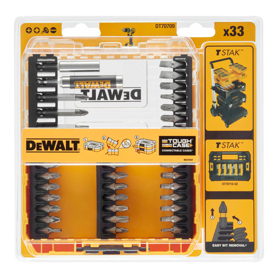 DEWALT High Performance Tough Case Schrauberbit-Set 33-tlg. DT70709-QZ