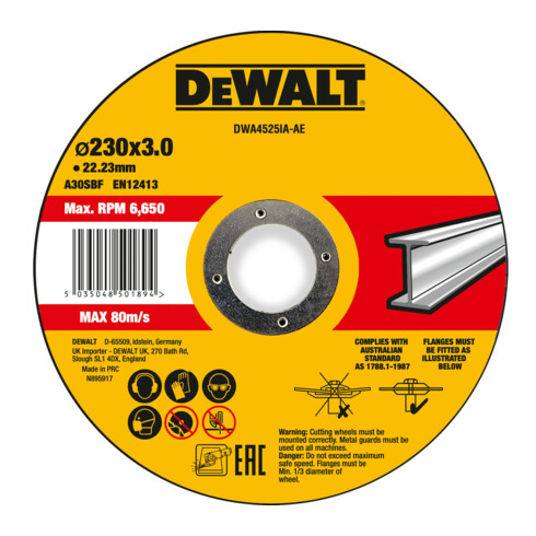 DEWALT High Performance Trennscheibe Metall Typ 41 (flach) DWA8012RIA-AE