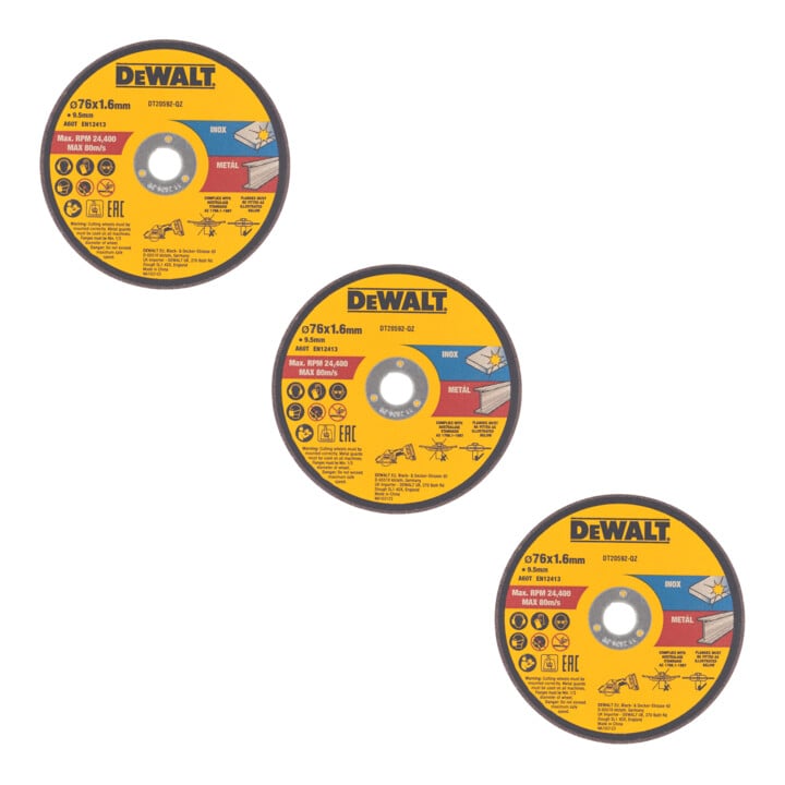 DEWALT High Performance Trennscheibe 76x1,6x9,5mm Inox und Metall Typ 41 (flach) DT20592-QZ