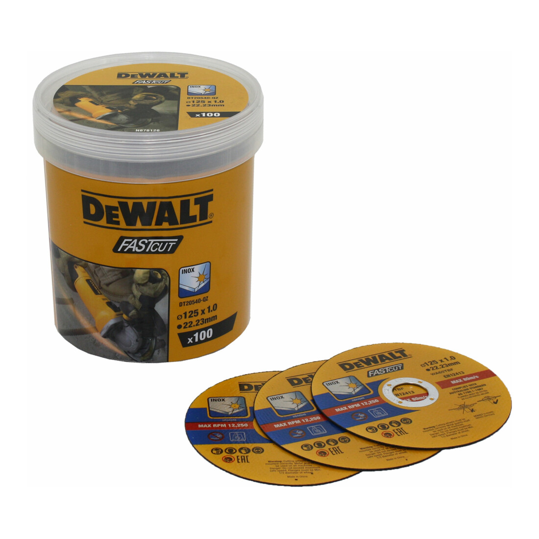 DEWALT High Performance Trennscheiben 125x1x22,23mm Inox Typ 41 (flach) DT20540-QZ