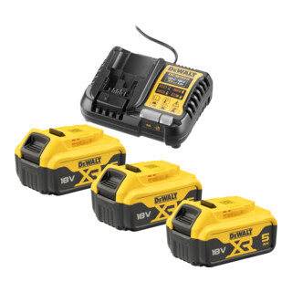 DEWALT Kit batteria DEWALT (3x 18V/5Ah plus DCB1104)