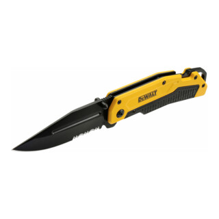 DEWALT Klappmesser 82mm mit robustem Aluminiumgehäuse und integrierten Abisolierklingen DWHT0-10313