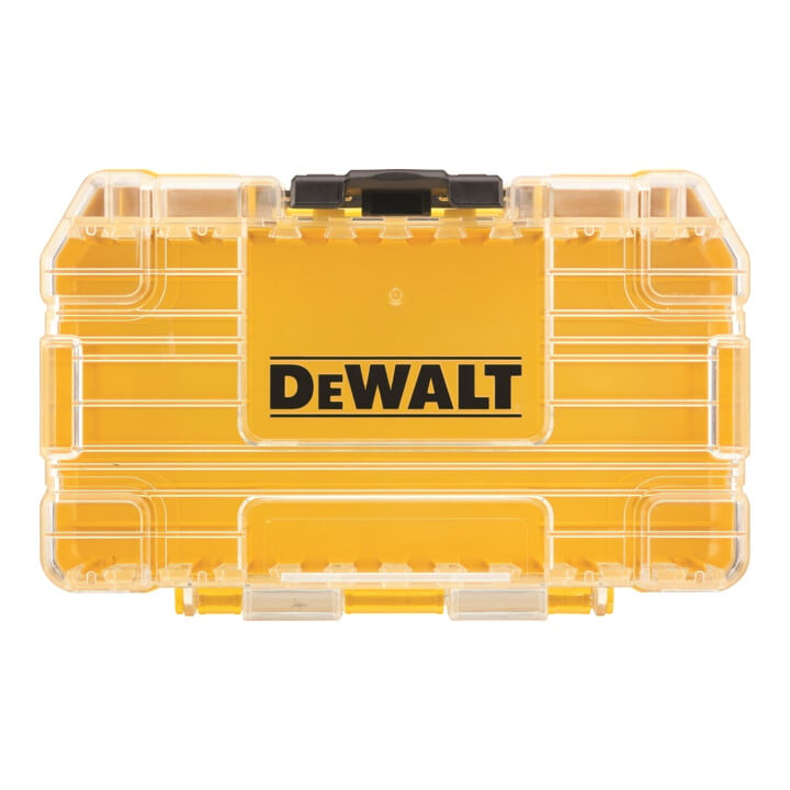 DEWALT Kleiner TOUGHCASE™ Koffer inkl. Schüttbox und Halterungen für 25mm und 57mm Schrauberbits, leer zum Nachfüllen DT70801-QZ