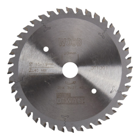 DEWALT Kreissägeblatt DT1091-QZ für Handkreissäge 165/20mm 40WZ (5 Stk.)