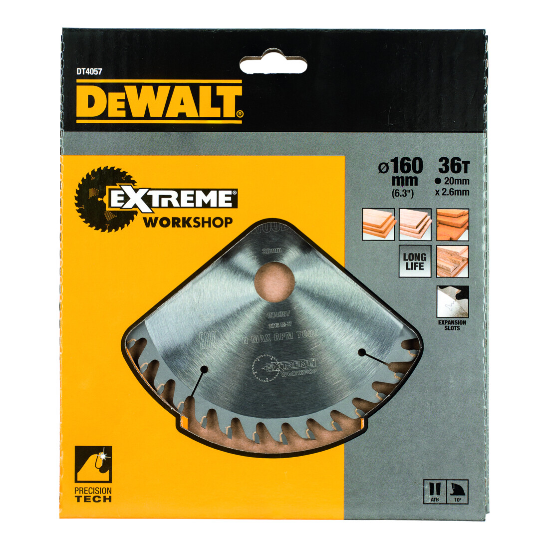 DEWALT Kreissägeblatt Handkreissäge 160/20 mm 36WZ DT4057-QZ