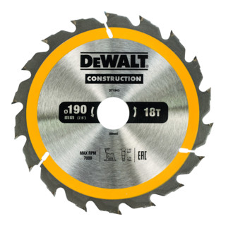 DEWALT Kreissägeblatt Handkreissäge 190/30 mm 18WZ DT1943-QZ