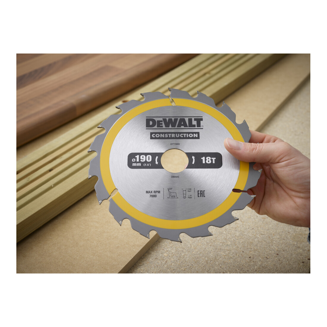 DEWALT Kreissägeblatt Handkreissäge 190/30 mm 18WZ DT1943-QZ