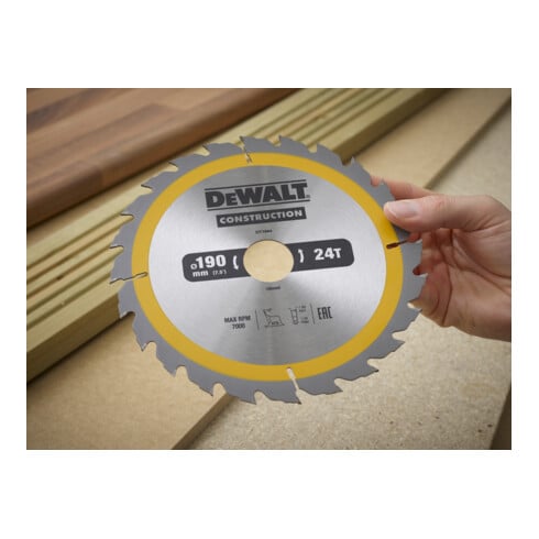 DEWALT Kreissägeblatt Handkreissäge 190/30 mm 24WZ DT1944-QZ