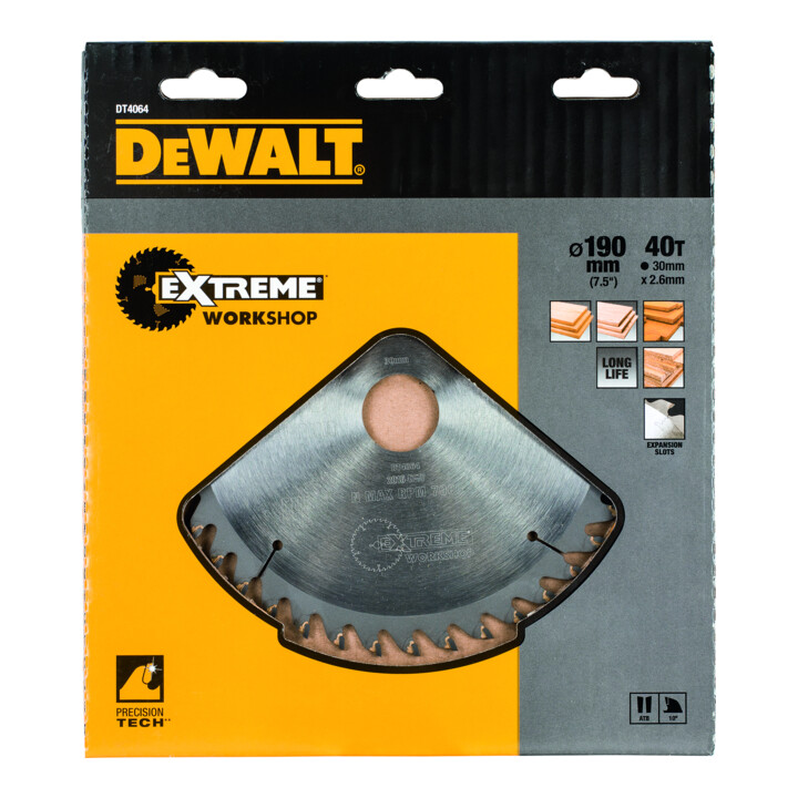 DEWALT Kreissägeblatt Handkreissäge 190/30 mm 40WZ DT4064-QZ
