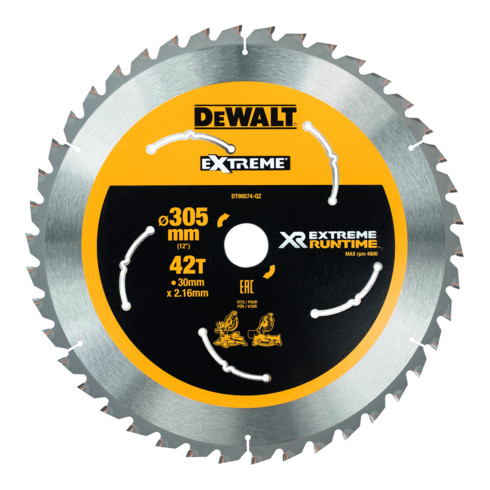 DEWALT Kreissägeblatt stationär 305/30 mm 42WZ/FZ DT99574-QZ
