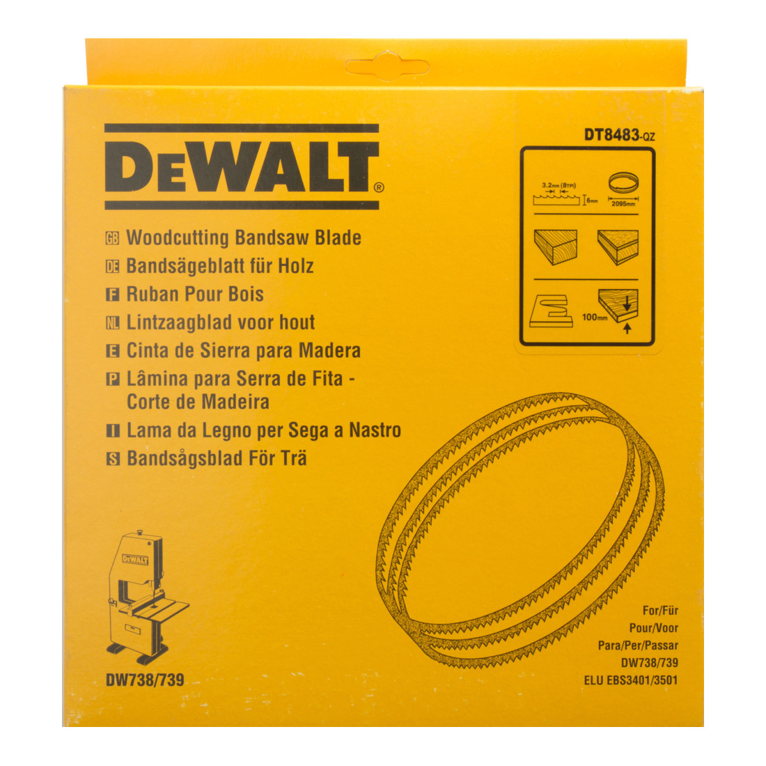 DEWALT Lama per sega a nastro 2095x6x0,6mm 3,2mm DT8483-QZ