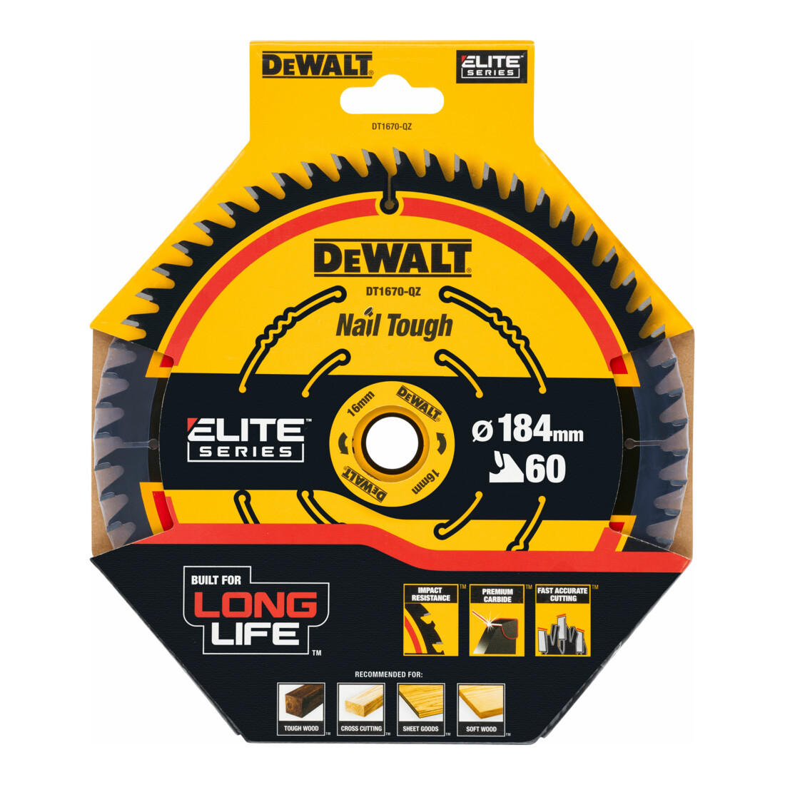 DEWALT Lama per sega circolare ELITE 184/16mm 60Z