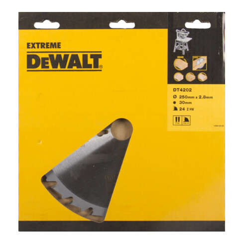 DEWALT Lama per sega circolare fissa 250/30mm 24FZ DT4202-QZ