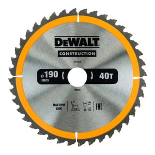 DEWALT Lama per sega circolare manuale 190/30mm 40WZ DT1945-QZ