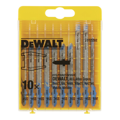 DEWALT Lame per seghetto alternativo 10pz., HSS DT2292-QZ