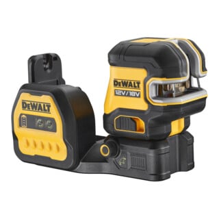 DEWALT Laser a linee incrociate verde a 5 punti (1 x O / 1 x V / Piombo sopra & sotto / 3 x punti O) DCE825NG18-XJ