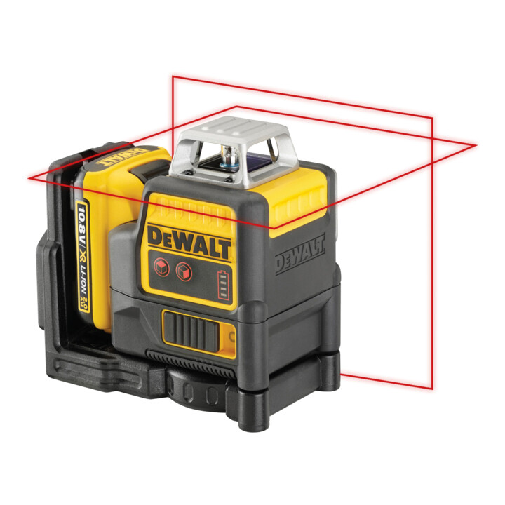 DEWALT lijnlaser 2x360 graden, rood, 10,8 V/2Ah