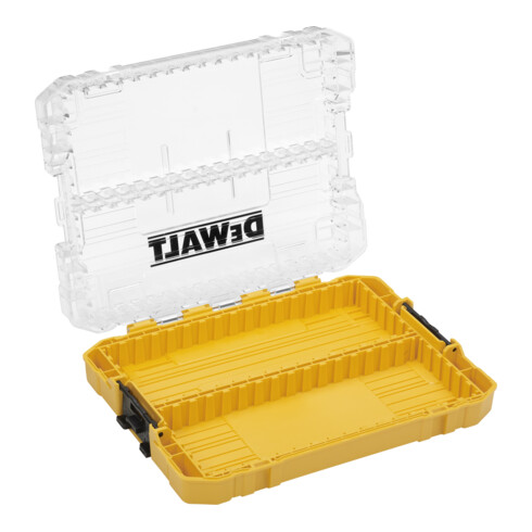 DEWALT Mittlerer TOUGHCASE™ Koffer inkl. Schüttboxen und Halterungen für 25mm und 57mm Schrauberbits, leer zum Nachfüllen DT70803-QZ