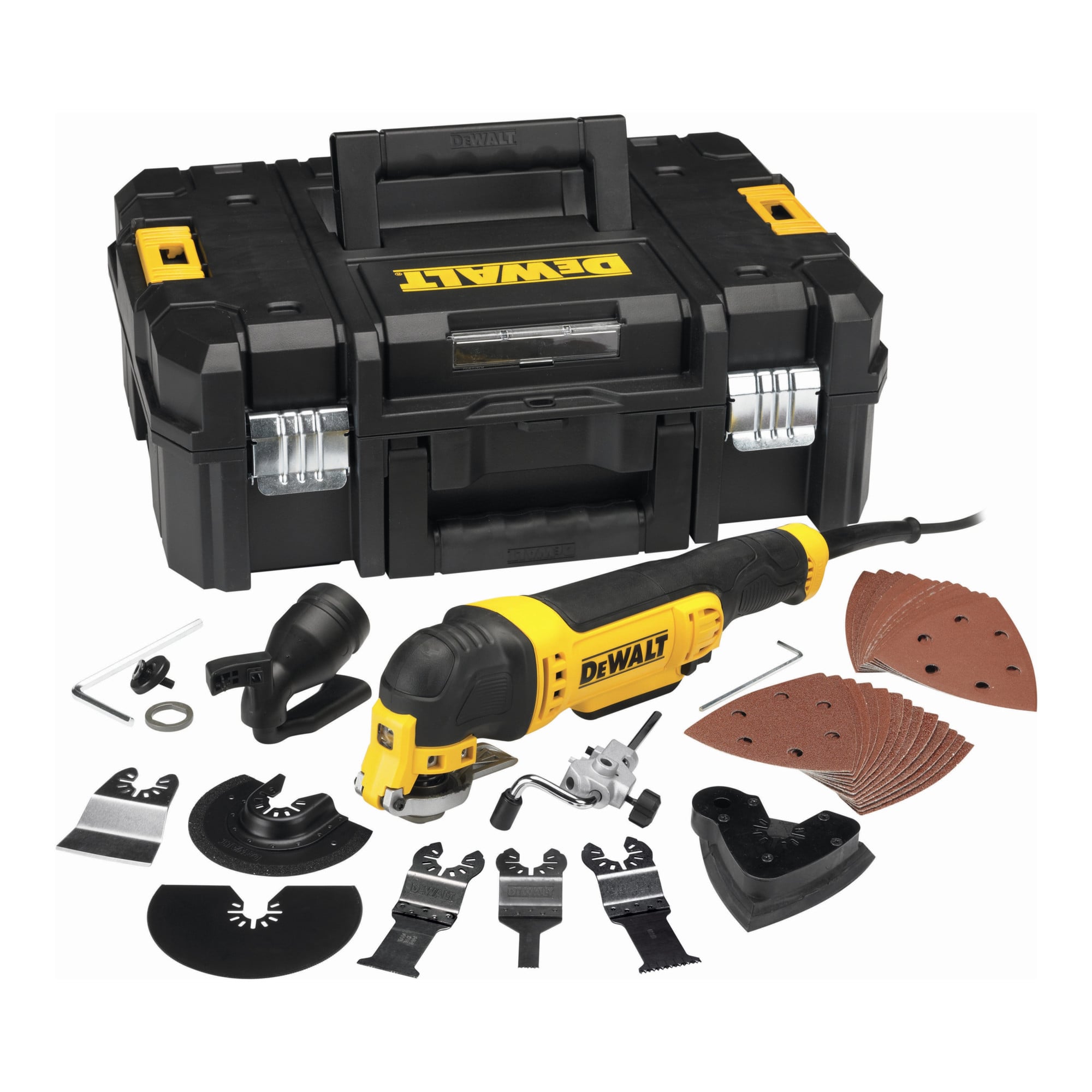DEWALT DWE315KT-QS Multifunktionswerkzeug Set aus Kunststoff und Metall, 300 Watt, mit T STAK BOX II