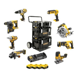 DEWALT Pacchetto combinato a batteria 18 V / 5 Ah (8 pz.) DCK856P4-QW