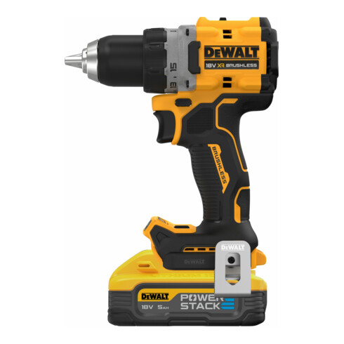 DEWALT Perceuse-visseuse sans fil 18V avec 2 batteries 18 V / 5 Ah Powerstack