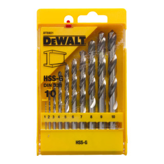 DEWALT set HSS-G 1-10 (10 dlg.) DT5921-QZ