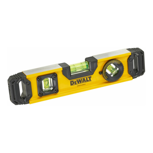DEWALT Torpedo-Hohlprofil-Wasserwaage 25cm rotierbare Libelle DWHT0-43003