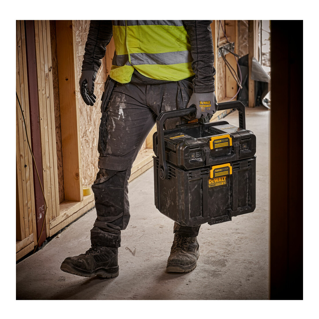 DEWALT ToughSystem Cassetta Porta Attrezzi con Luce