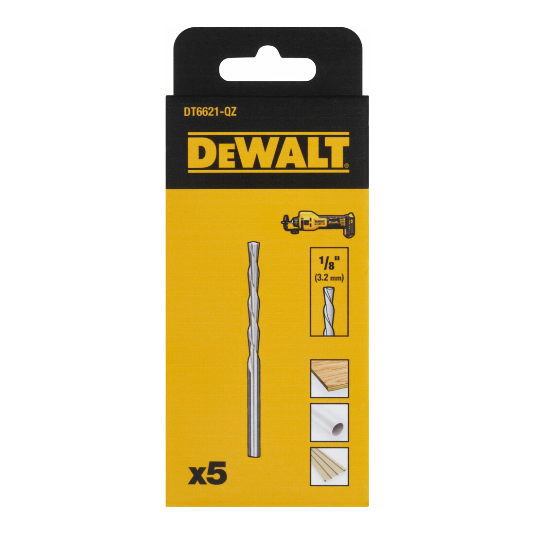 DEWALT Trockenbaufräser Multimaterial 1/8 Zoll