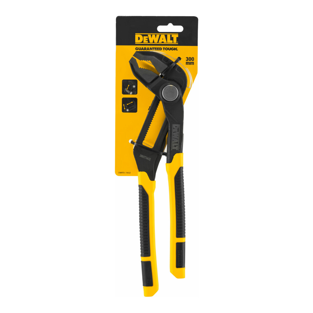 DEWALT Wasserpumpenzange 300mm Push-Lock-Mechanismus DWHT0-74432